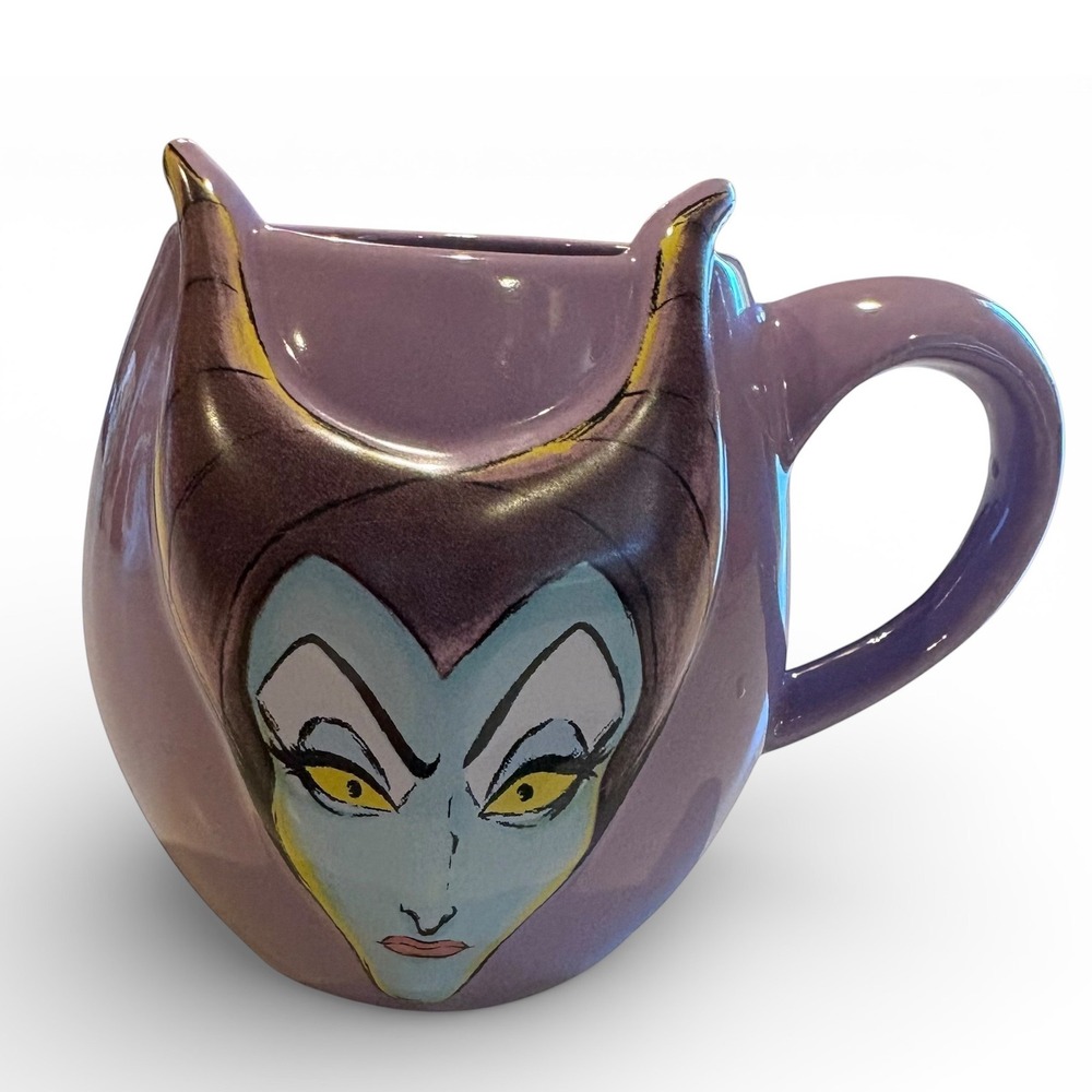 Disney Villains Maleficent Sculpted Ceramic Coffee‎ Mug Purple Sleeping Beauty